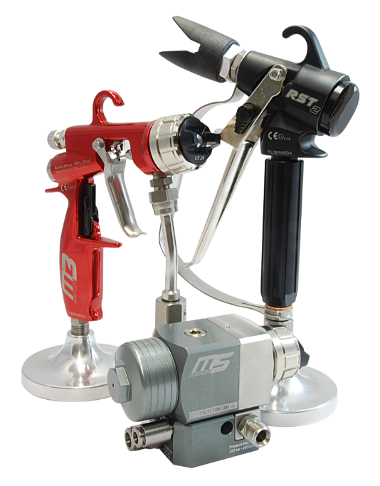 Professional low and high pressure paint spraying guns